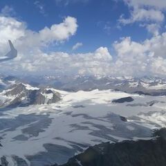 Flugwegposition um 13:07:34: Aufgenommen in der Nähe von 39027 Graun im Vinschgau, Südtirol, Italien in 3853 Meter